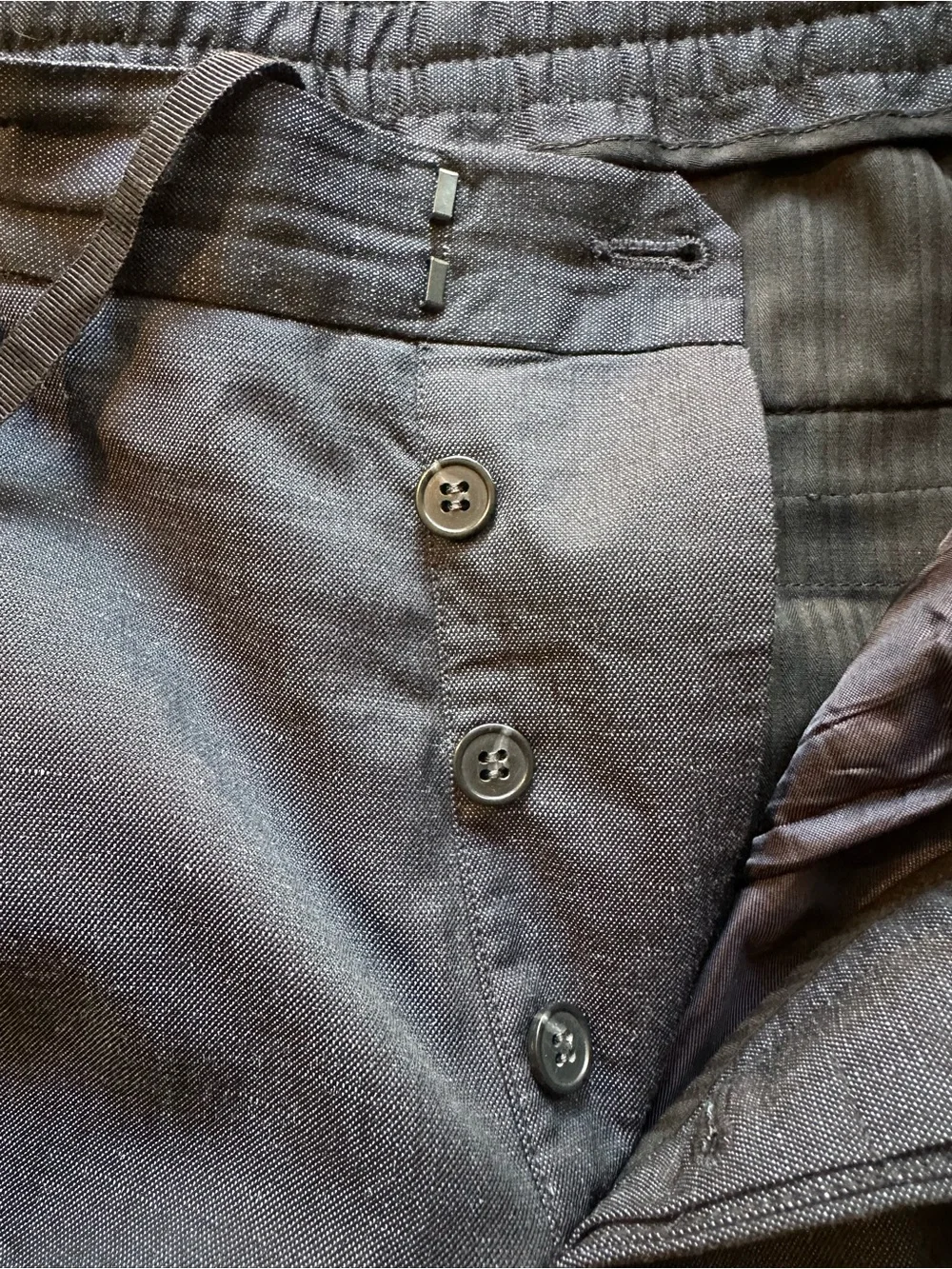 COS Black Elastic-Waist Pleated Trousers